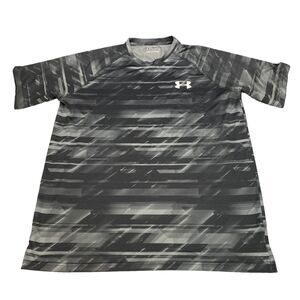Under armour Tee Shirt Mens Size Medium Gray Tie Dye Heatgear Loose Short Sleeve
